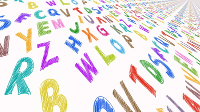 Buchstaben bunt